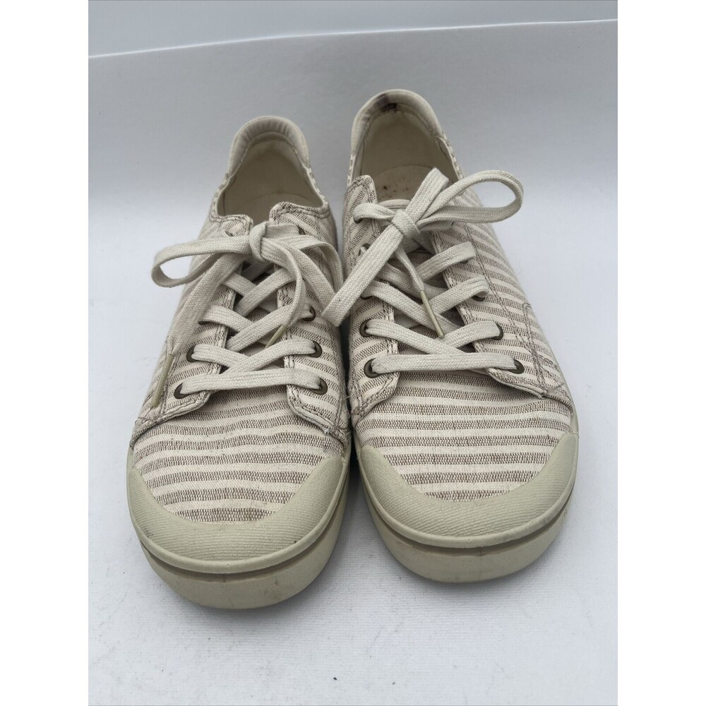 Used Keens Shoes Women's Sz. 11 Elsa IV Lace Up Striped Sneakers Striped Low Top
